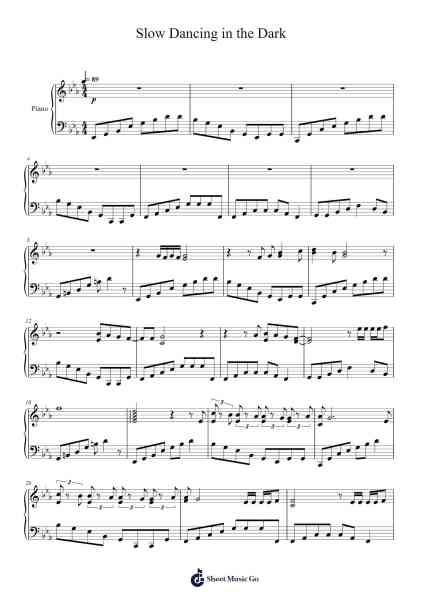 Slow Dancing in the Dark Sheet Music by Joji-Arr.Fanbrow Douggreve
