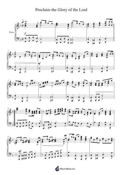 Proclaim the Glory of the Lord Sheet Music by -Arr.Tifstal Noelvogt