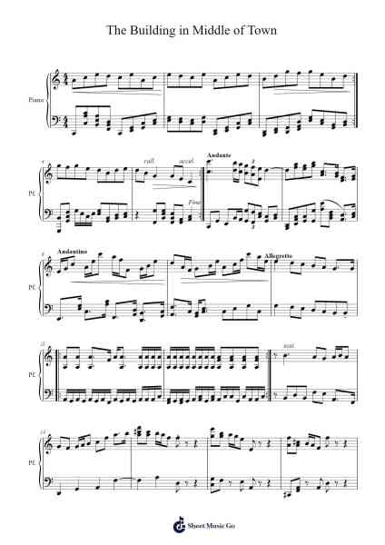 The Building in Middle of Town Sheet Music by Clarjy-Arr.Peathew Odeshua