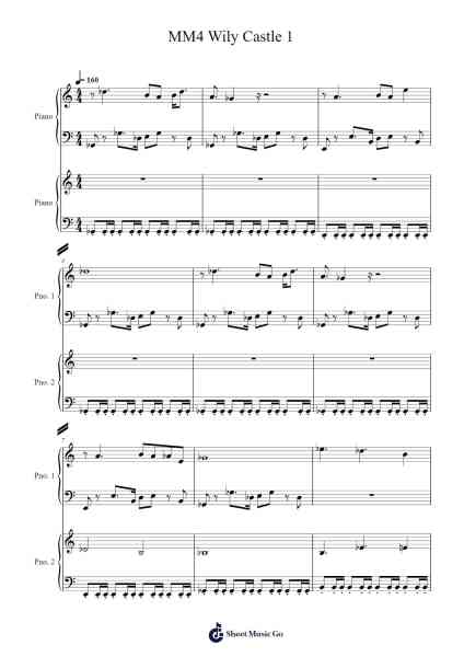 MM4 Wily Castle 1 Sheet Music by Misc Computer Games-Arr.Faloc Chloedam