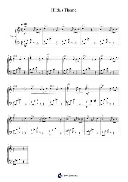 Hilda's Theme Sheet Music by Ryo Nagamatsu-Arr.Asmie Panvien
