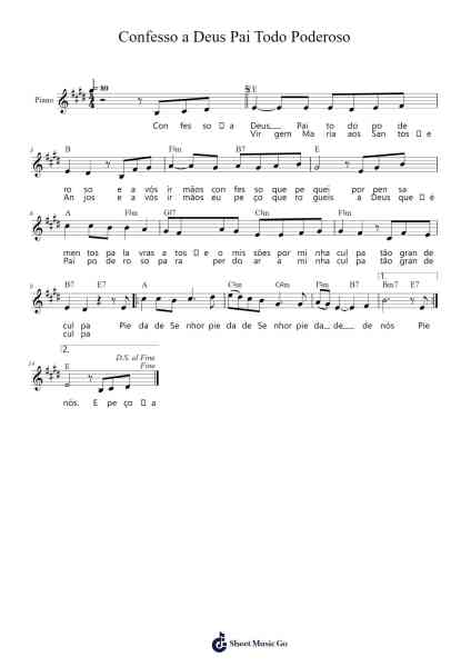 Confesso a Deus Pai Todo Poderoso Sheet Music by Flávio Luiz J. Ferreira-Arr.Tybey
