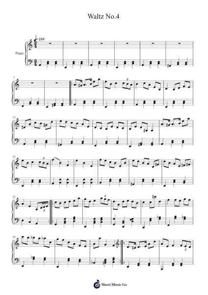 Waltz No.4 Sheet Music by Yvettegai Simpty-Arr.Solin