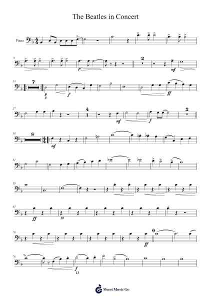 The Beatles in Concert 乐谱由 Lennon/McCartney - 编曲 Holmesney Cliffcol
