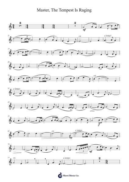 Master, The Tempest Is Raging Sheet Music by Horatio Richmond Palmer-Arr.Charnal Tayward