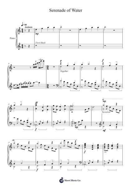 Serenade of Water Sheet Music by Koji Kondo-Arr.Blythia