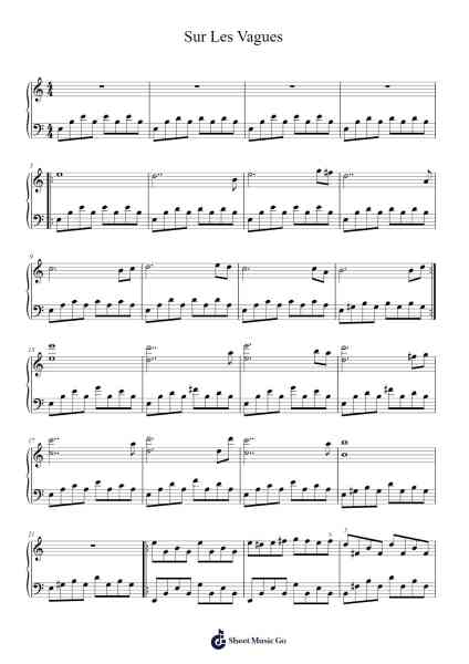 Sur Les Vagues Sheet Music by Piersholmes-Arr.Earlram