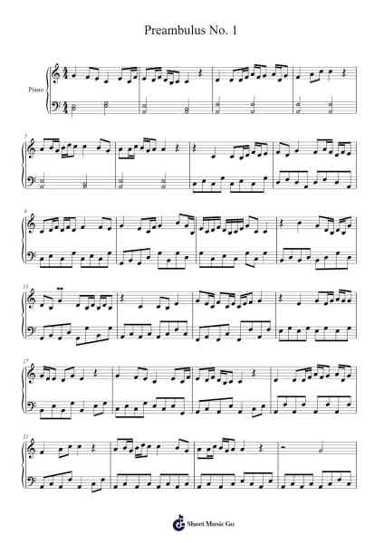 Preambulus No. 1 Sheet Music by undefined-Arr.Rusden