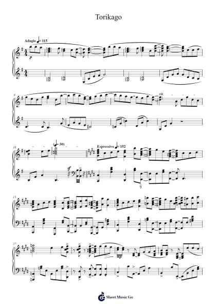 Torikago Sheet Music by XX:me-Arr.Otscott Viro'neil