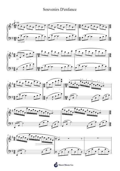 Souvenirs D'enfance Sheet Music by Richard Clayderman-Arr.Trollstal