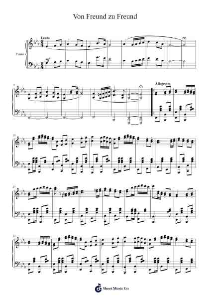 Von Freund zu Freund Sheet Music by Martin Scharnagl/Amon-Arr.Hughgee