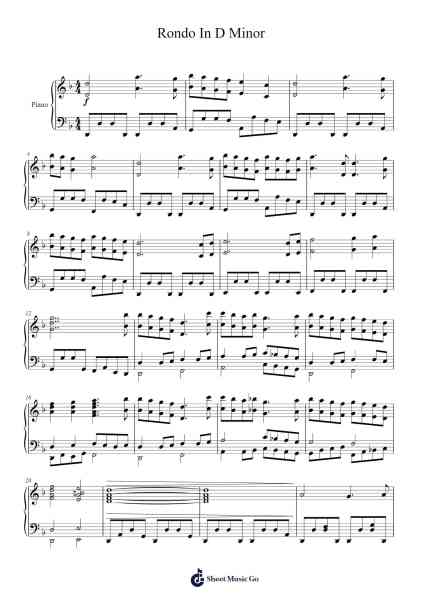 Rondo in D Minor, K. 511 Sheet Music by Martin Hofstetter-Arr.Yvettenat Iveshall