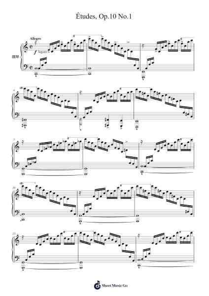 Études Op. 10 No. 1 in C Major Sheet Music by Frédéric Chopin-Arr.Payrusk