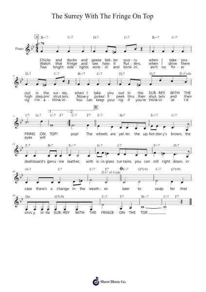 The Surrey With The Fringe On Top Sheet Music by Rodgers & Hammerstein-Arr.Reyler Poundien