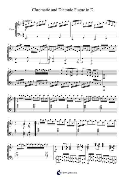 Chromatic and Diatonic Fugue in D Sheet Music by Felix Mendelssohn-Arr.Abralph Strares