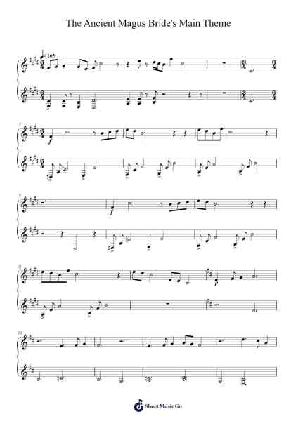The Ancient Magus Bride's Main Theme Sheet Music by Junichi Matsumoto-Arr.Norgiles