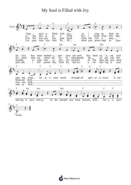 My Soul is Filled with Joy Sheet Music by Traditional Scottish Folk Tune-Arr.Tice Charsweet