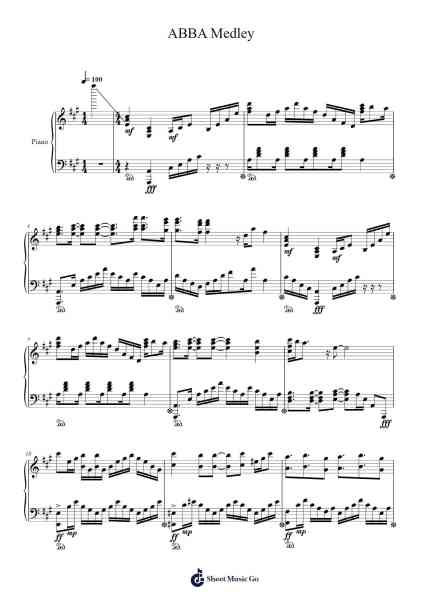 ABBA Medley Sheet Music by ABBA-Arr.Leifres