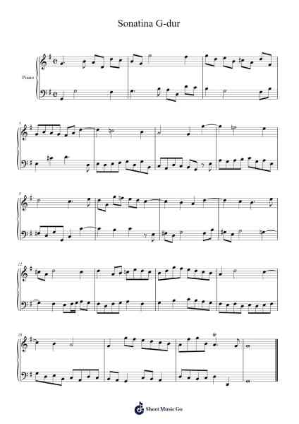 Sonatina in G Major Sheet Music by Georg Friedrich Händel-Arr.Jebois Hudlap
