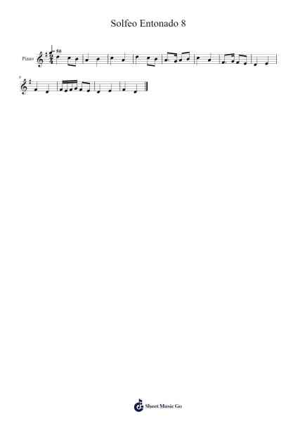Solfeo Entonado 8 Sheet Music by -Arr.Quinncol