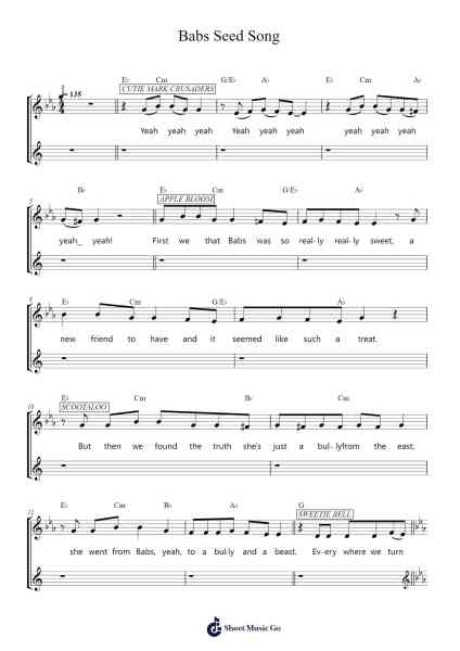 Babs Seed Song Sheet Music by Daniel Ingram-Arr.Lamshop