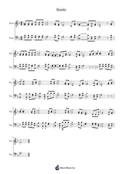 frente Sheet Music by -Arr.Prupert Cookegram