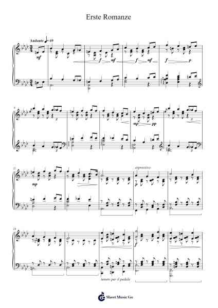 Erste Romanze Sheet Music by Georǵe Posca-Arr.Hilltim Moobright