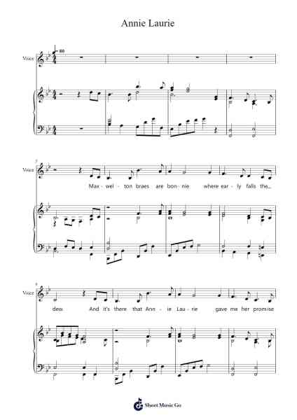 Annie Laurie Sheet Music by katecuttill-Arr.Odefred