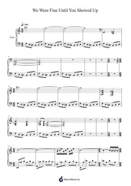 We Were Fine Until You Showed Up Sheet Music by Eirik Suhrke-Arr.Eglice