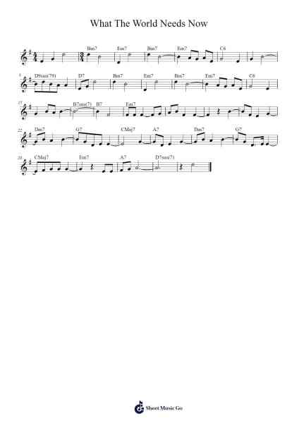 What The World Needs Now โน้ตเพลงโดย Gadam-Arr.Geofchael