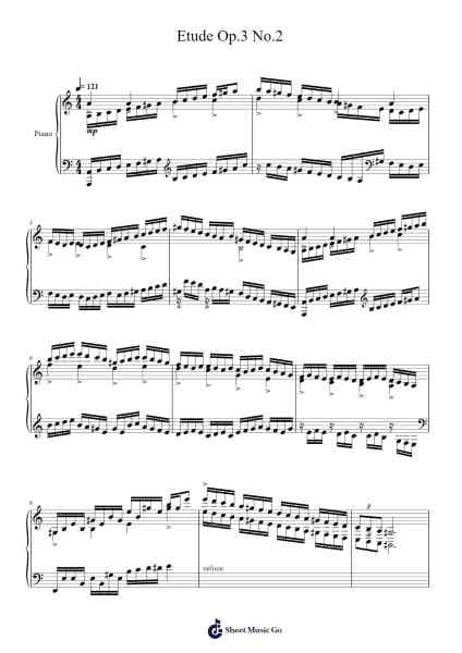 Etude Op. 3 No. 2 "Counterpoint" Sheet Music by Keatsjack Fado-Arr.Phillen Gillpont