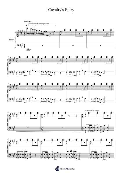 Cavalry's Entry Sheet Music by ShadowWolf2025-Arr.Kentnice Dalnoah