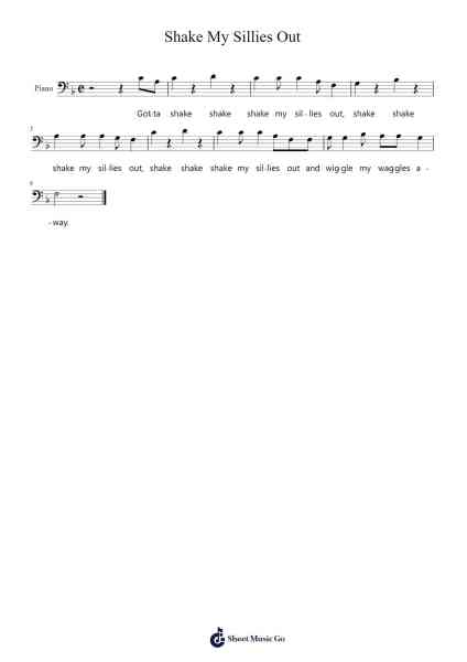 Shake My Sillies Out Sheet Music by -Arr.Blycarr