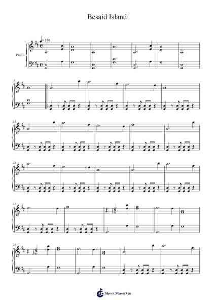 Besaid Island Sheet Music by Masashi Hamauzu-Arr.Duttdes Dawnpril