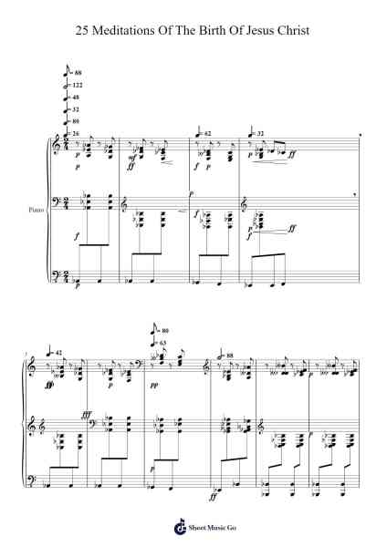 25 Meditations Of The Birth Of Jesus Christ Sheet Music by asdf-Arr.Pomiles