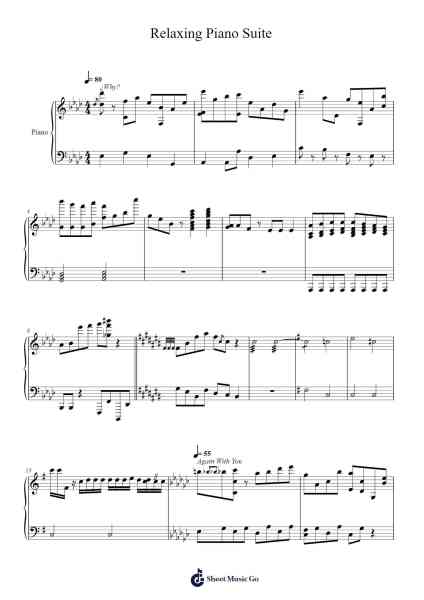 Relaxing Piano Suite Sheet Music by Nicolás Cavanagh-Arr.Markthur