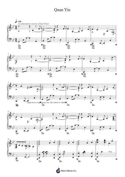 Quan Yin Sheet Music by miles zarathuštra-Arr.Lizbill