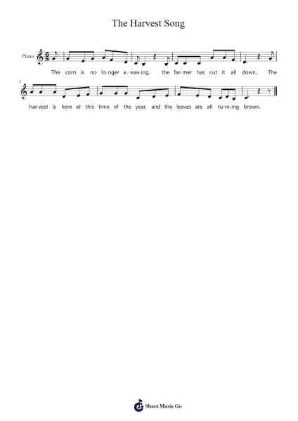 The Harvest Song Sheet Music by Misc Traditional-Arr.Harjo