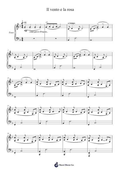 Il vento e la rosa Sheet Music by Maurizio Bignone-Arr.Chloemen O'Cazie