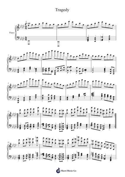 Tragedy Sheet Music by Arya Durham-Arr.Grever Carhume