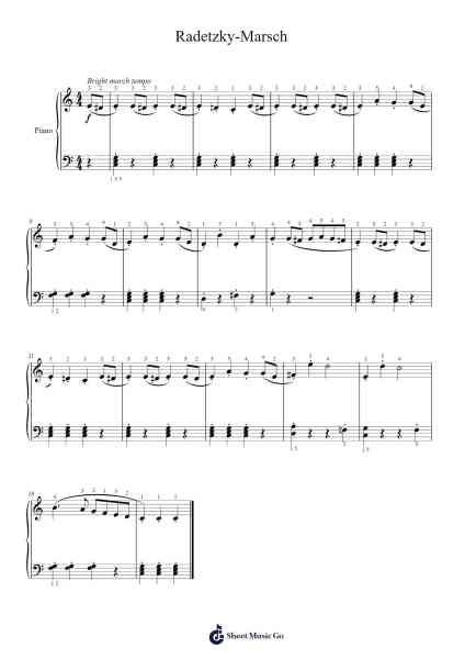 Radetzky-Marsch Sheet Music by Johann Strauss Sr.-Arr.Jillcooke Murday