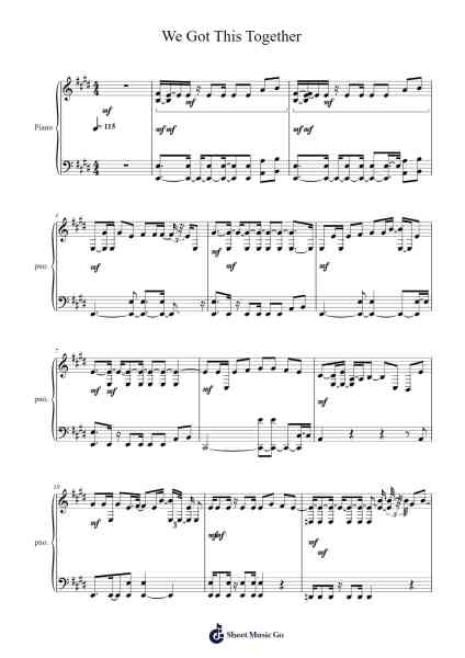 We Got This Together Sheet Music by Daniel Ingram-Arr.Prihue Roslan