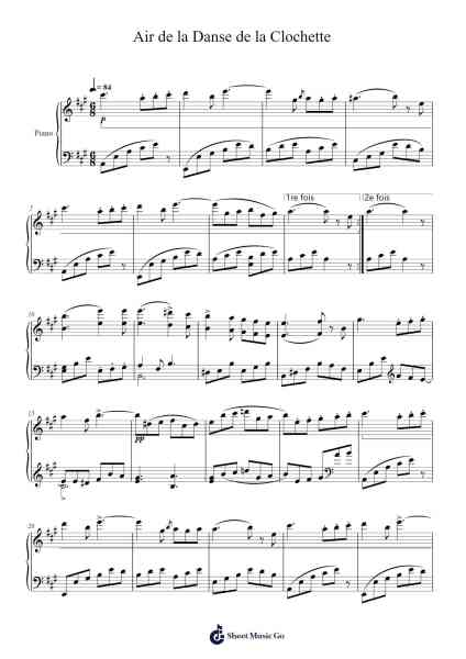 Air de la Danse de la Clochette Sheet Music by Ferdinand Hérold-Arr.Fordniah