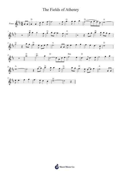 The Fields of Athenry Sheet Music by Unknown author-Arr.Anolds