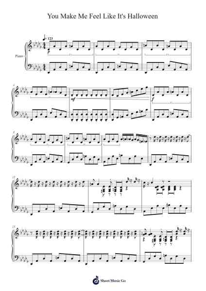 You Make Me Feel Like It's Halloween Sheet Music by Muse-Arr.Carlphrey