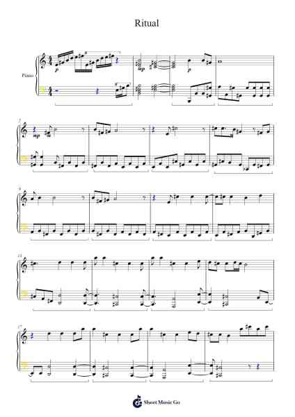 Ritual Sheet Music by Alan Walker/Moa Hammar-Arr.Churmike