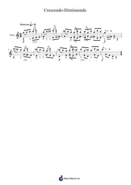 Crescendo-Diminuendo Sheet Music by Béla Bartók-Arr.Vioo'neil