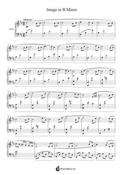 Image in B Minor Sheet Music by ksanselt-Arr.Bobpritt Kathpril