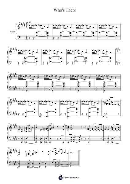 Who's There Sheet Music by Shoji Meguro-Arr.Quintle