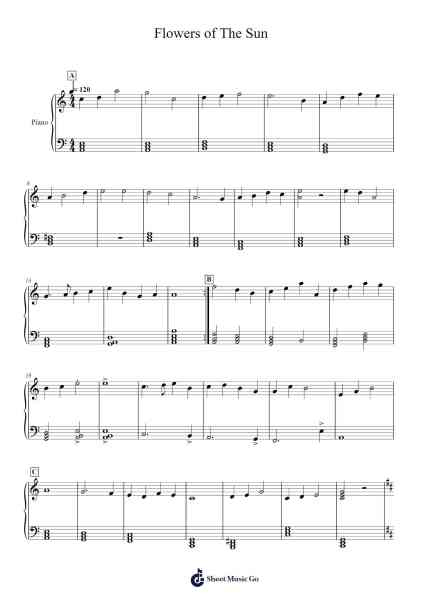 Flowers of The Sun Sheet Music by Riley Clarke-Arr.Fastjean